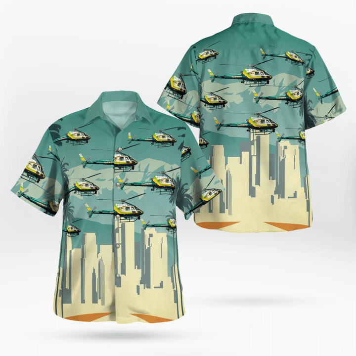 DLTH1310BC03 Los Angeles County Sheriff's Department Eurocopter AS 350B2 SuperStar Hawaiian Shirt