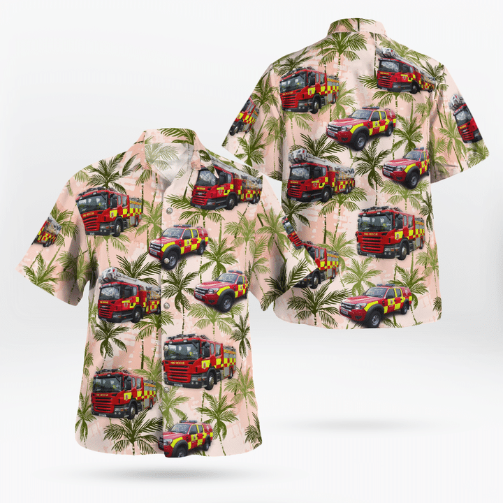 DLMP1310BC12 Essex, England, Essex County Fire and Rescue Service Hawaiian Shirt