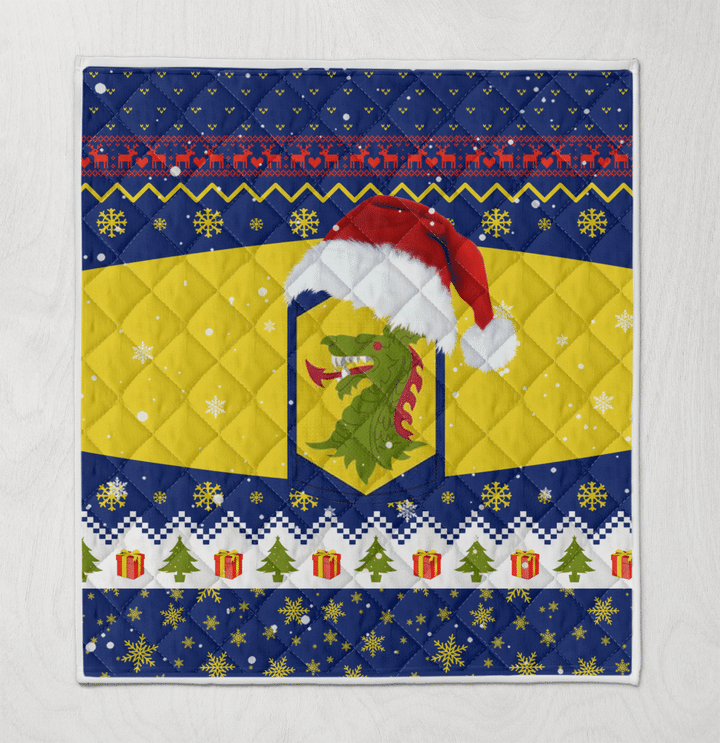 NLMP1410BC09 404th Maneuver Enhancement Brigade Of Illinois Army National Guard Christmas Quilt Blanket