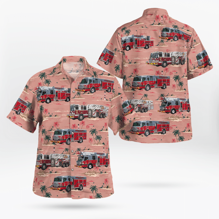 TRTT1510BC04 Naples, Collier County, Florida, North Collier Fire Control And Rescue District Hawaiian Shirt