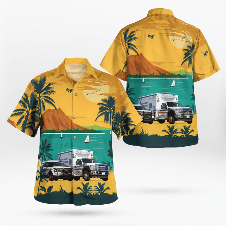 DLSI1910BC03 Two Harbors, Lake County, Minnesota, Lake County Ambulance Service Hawaiian Shirt
