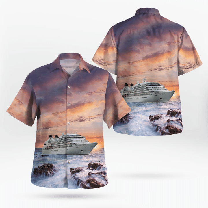 KAHH0605BG09 Seabourn Cruise Line Seabourn Quest Hawaiian Shirt