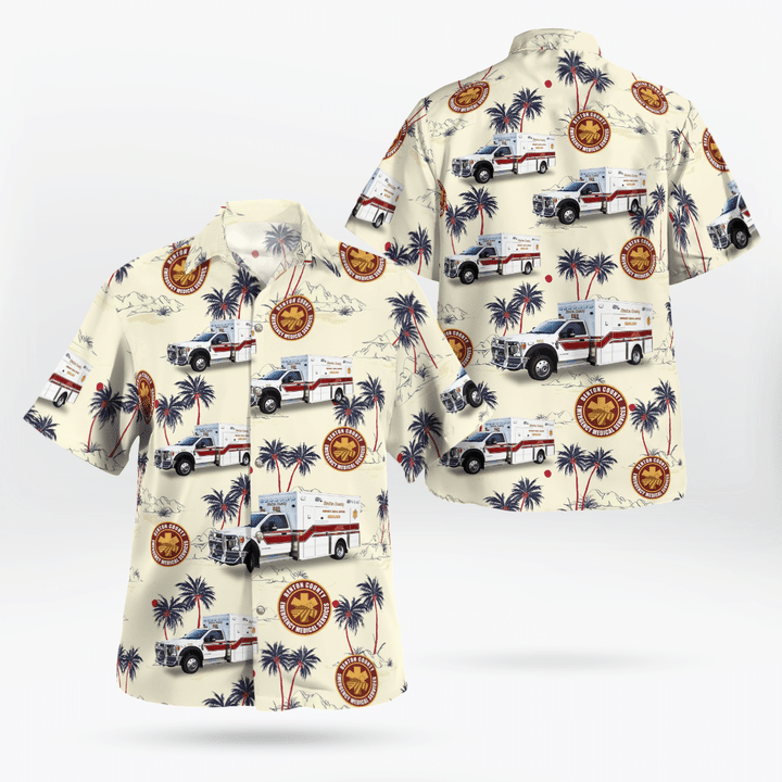 DLTT3005BG01 Benton County EMS, Indiana Hawaiian Shirt