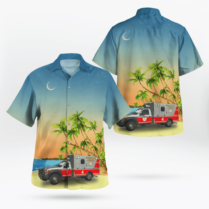 TRMP3005BG09 San Antonio, Texas, Southern Cross Ambulance Hawaiian Shirt