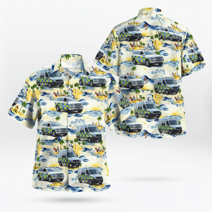 TRMP0106BG07 Norwich, Connecticut, American Ambulance Service Hawaiian Shirt