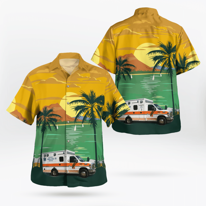 NLMP0206BG05 Citizens' Ambulance Service Indiana, Pennsylvania Hawaiian Shirt