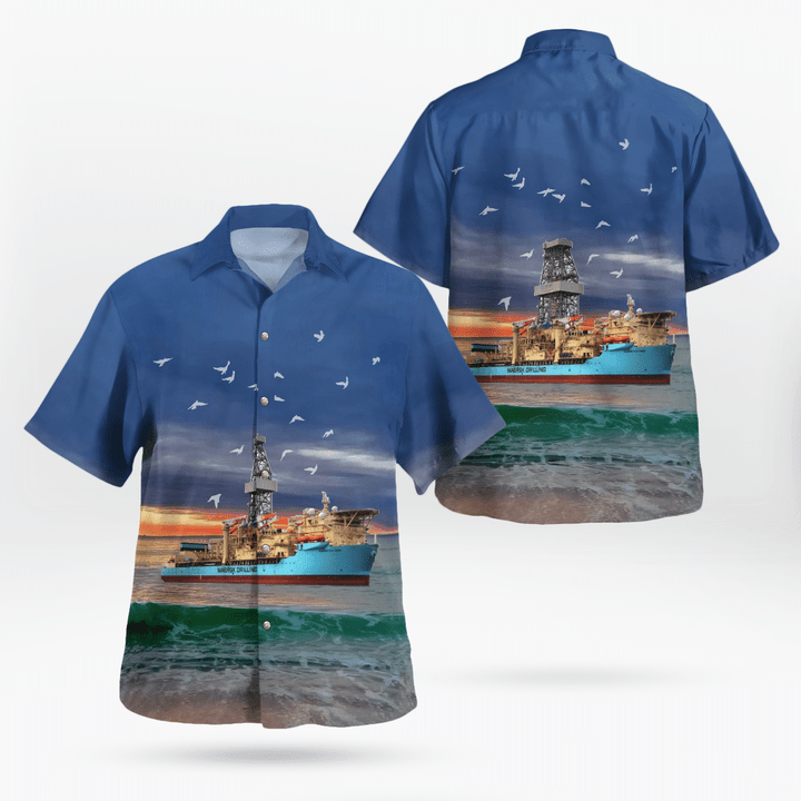 DLHH0306BG02 Maersk Venturer Drillship Hawaiian Shirt