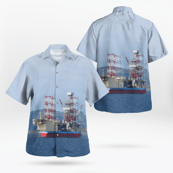 DLHH0306BG05 Maersk Integrator Drilling-rig Operator Jackup Platform Hawaiian Shirt