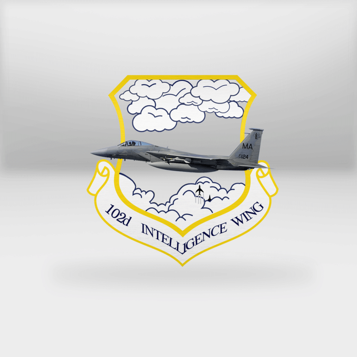 DLHH0306BG09 Massachusetts Air National Guard, 102nd Intelligence Wing, F-15C Eagle Cut Metal Sign