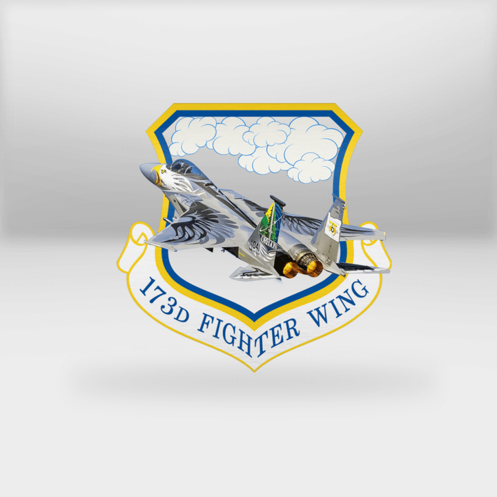 DLHH0306BG10 Oregon Air National Guard, 173rd Fighter Wing, F-15C Eagle Cut Metal Sign