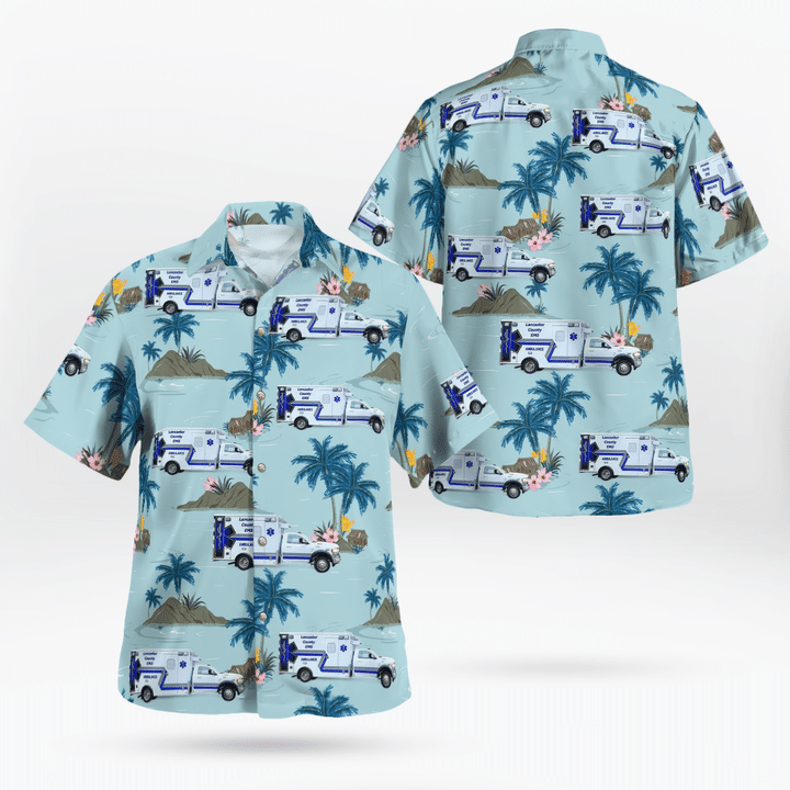 DLSI0606BG04 Lancaster County EMS, South Carolina Hawaiian Shirt