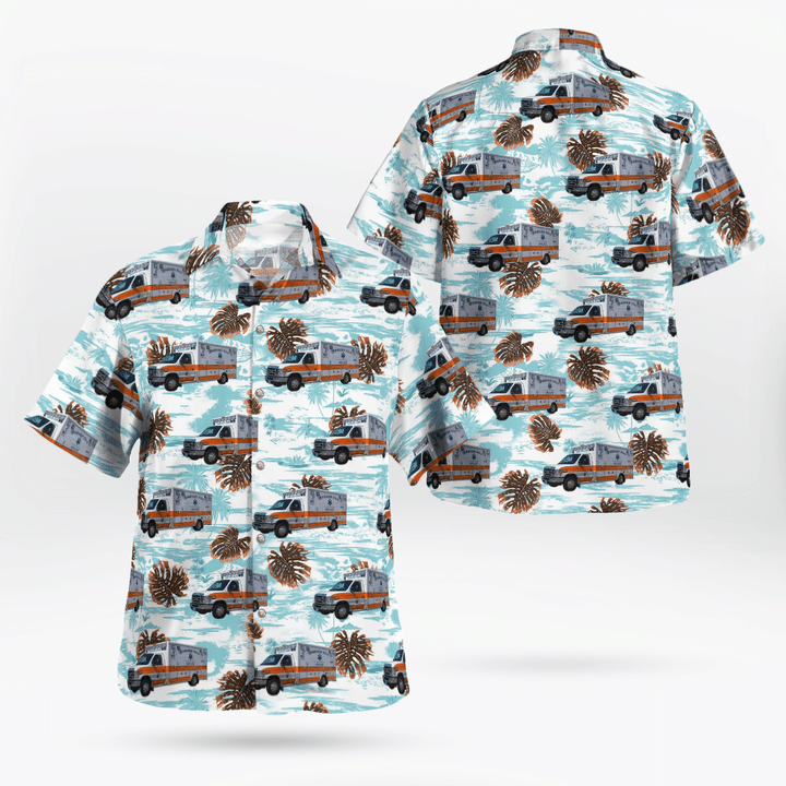 DLHH0906BG06 Carver, Massachusetts, Carver EMS Hawaiian Shirt