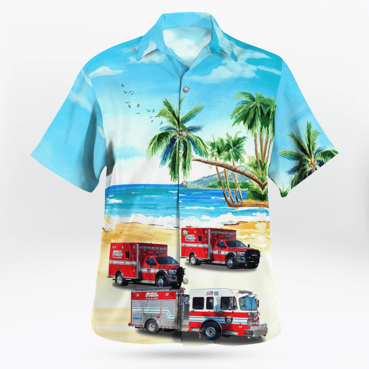 DLMP1006BG09 Bethel, Ohio, Monroe Township FIRE & EMS - Clermont County Hawaiian Shirt