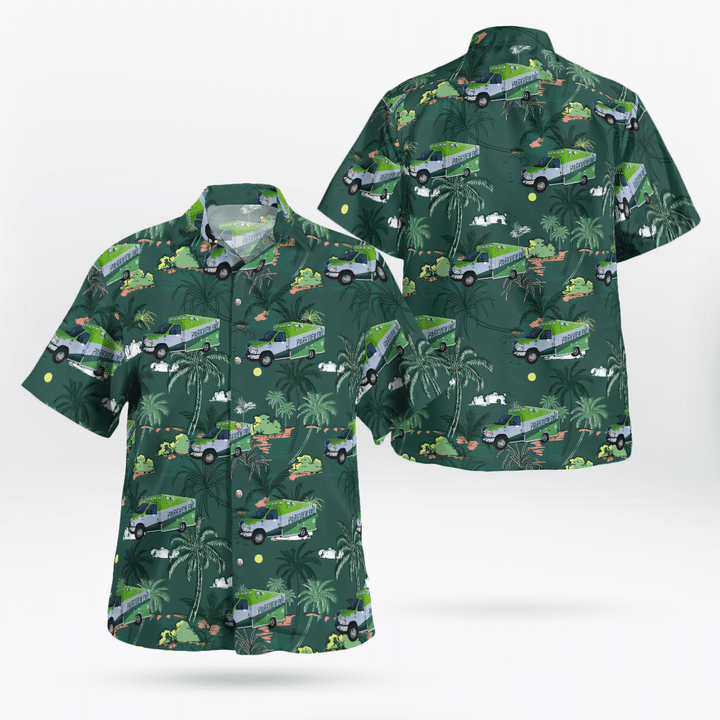 TRHH1606BG01 Fort Wayne, Indiana, Parkview EMS Hawaiian Shirt
