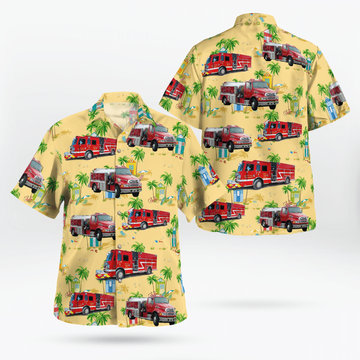 TRMP2106BG08 Portage, Ohio, Central Joint Fire District Hawaiian Shirt