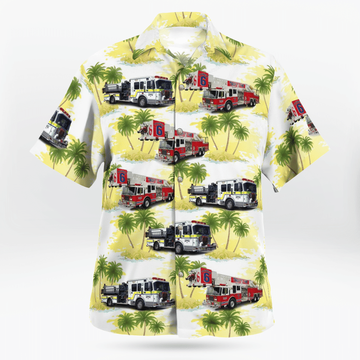 TRMP2106BG09 Troy, Vermont, Troy Vol. Fire Department Hawaiian Shirt