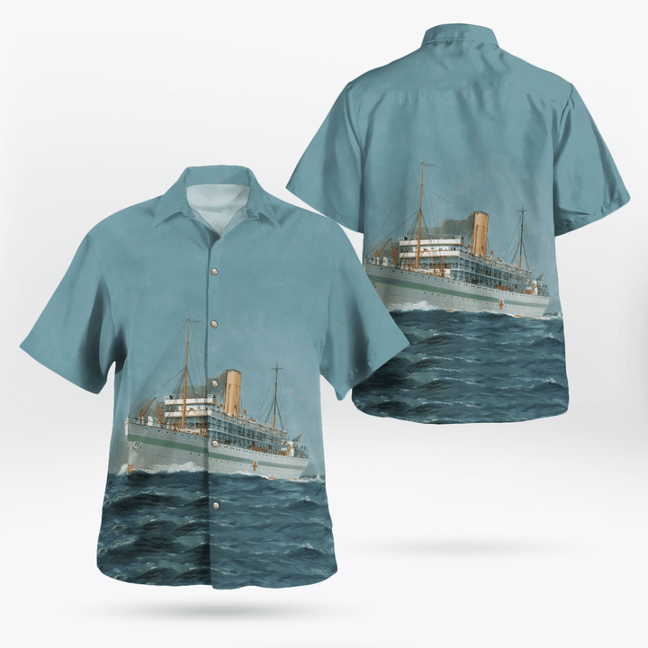 DLTT2406BG08 Australian Navy, Australian Hospital Ship Kyarra Hawaiian Shirt