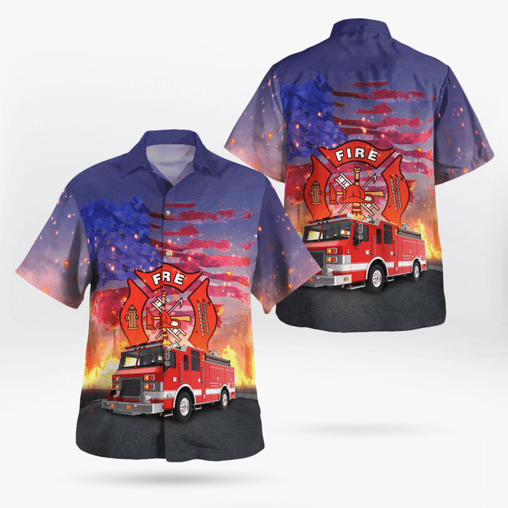 KTQD2506BG10 Fire Department Hawaiian Shirt