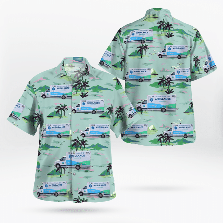 DLSI0507BG13 Paris, Illinois, Horizon Health EMS Hawaiian Shirt