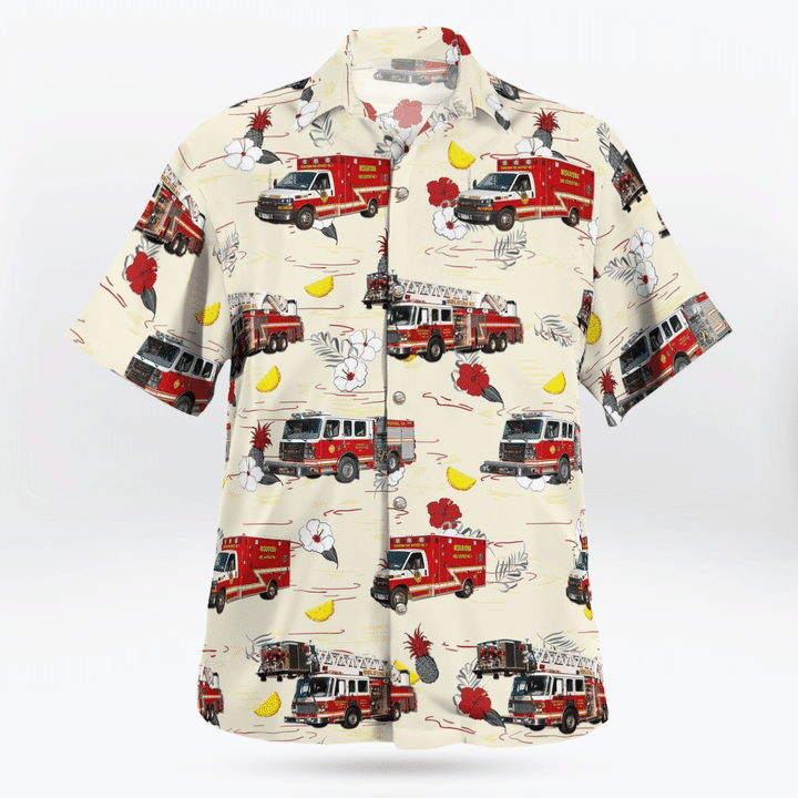Niskayuna, New York, Niskayuna Fire District No.1 Hawaiian Shirt TRHH1407BG01