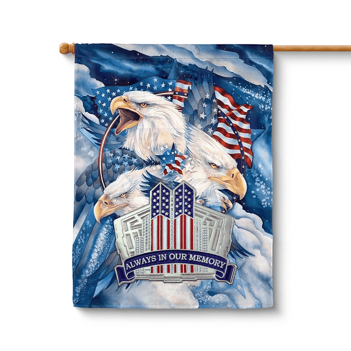 Always In Our Memory 911 Twin Towers Pentagon Portrait House Flag DLTT1507BG03