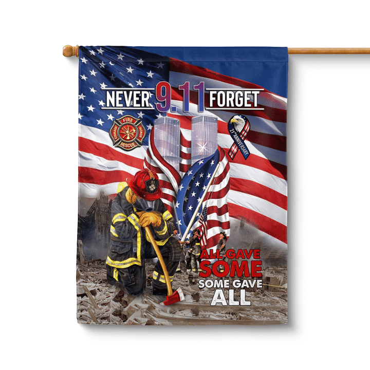 Firefighter All Gave Some Some Gave All Never Forget Flag NLSI1407BG09
