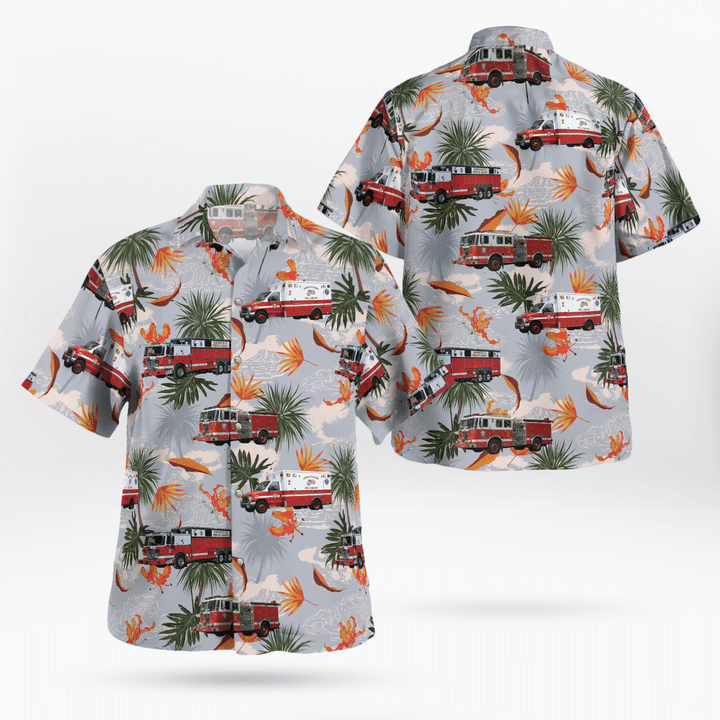 District of Columbia Fire and Emergency Medical Services Department Engine 2/Rescue Squad 1/Medic 2 (Chinatown) Hawaiian Shirt DLTD1907BG02