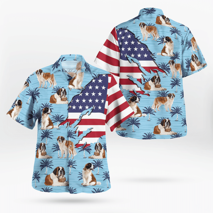 Saint Bernard Dogs Hawaiian Shirt DLTT2107BG06