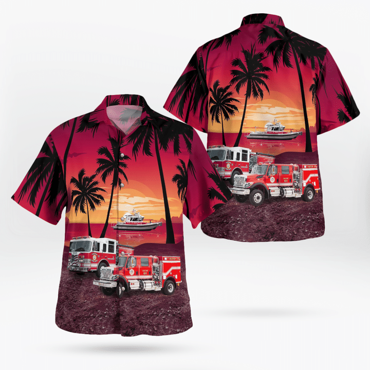 Tiburon, California, Tiburon Fire Protection District Hawaiian Shirt DLTT2807BG10