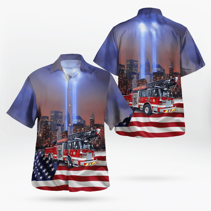Patriot Day, Never Forget, South Portland (Maine) Fire Department Hawaiian Shirt KTLT0208BG02