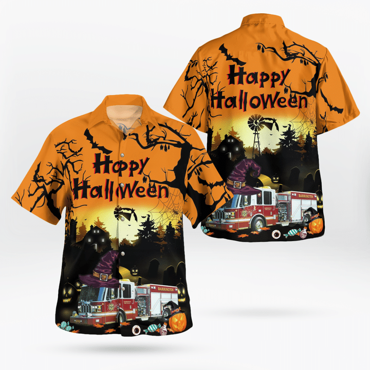 Halloween, Barrington, New Jersey, Barrington Fire Department Hawaiian Shirt DLSI2208BG01