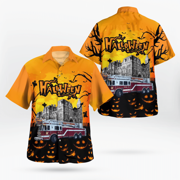 Halloween, Garden City, New York, Garden City Fire Department Hawaiian Shirt TRHH2508BG05