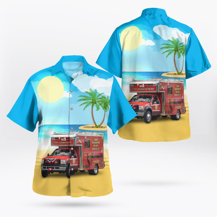 Trevose, Pennsylvania, Lower Southampton Fire Department Special Service 6 Hawaiian Shirt DLTT1609BG05