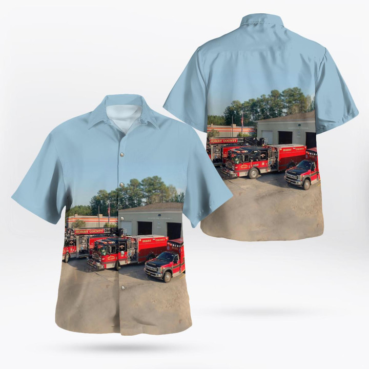Myrtle Beach, South Carolina, Horry County Fire Rescue Station 1 - Socastee Hawaiian Shirt DLTT1909BG12