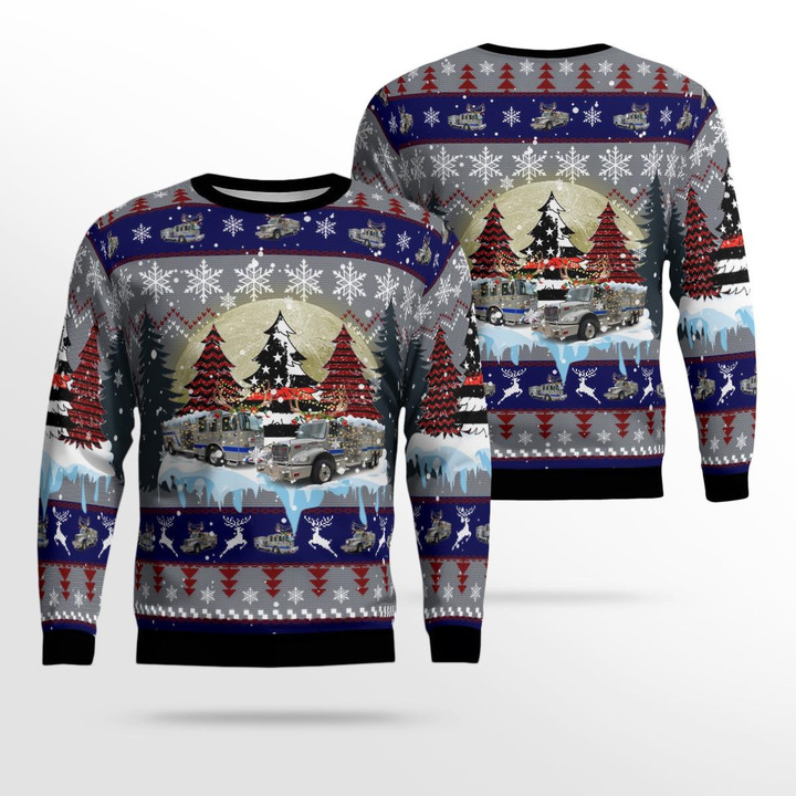 Fuller Hose Company #1, North East, Pennsylvania Christmas AOP Ugly Sweater NLMP1410BG04