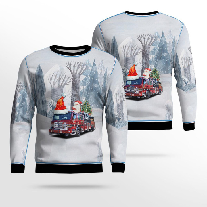 Milwaukee, Wisconsin, Milwaukee Fire Department Christmas Ugly Sweater 3D DLTD0610BG06