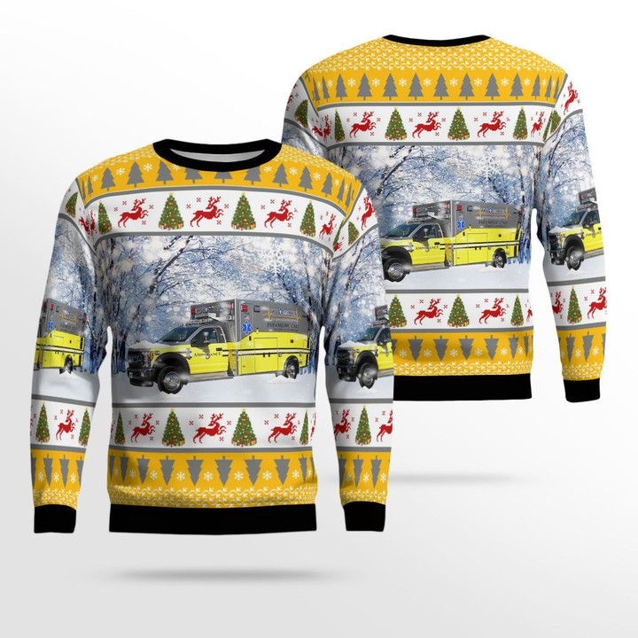 Pembroke, New Hampshire, Tri-Town Emergency Medical Service Christmas Ugly Sweater 3D DLTT3009BG16