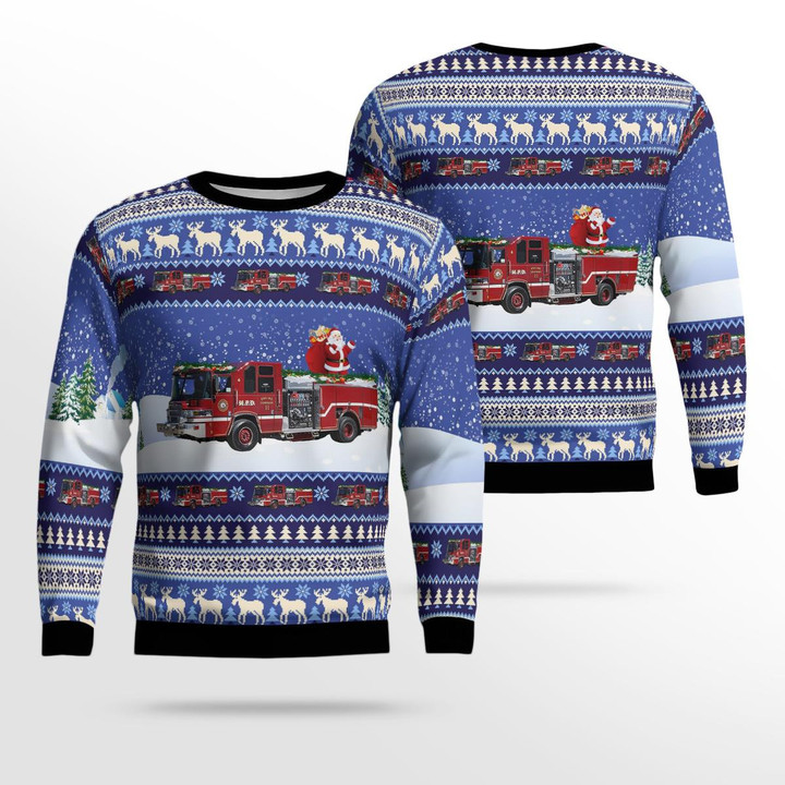 Madison, Wisconsin, City of Madison Fire Department Christmas Ugly Sweater 3D TRHH0909BG03
