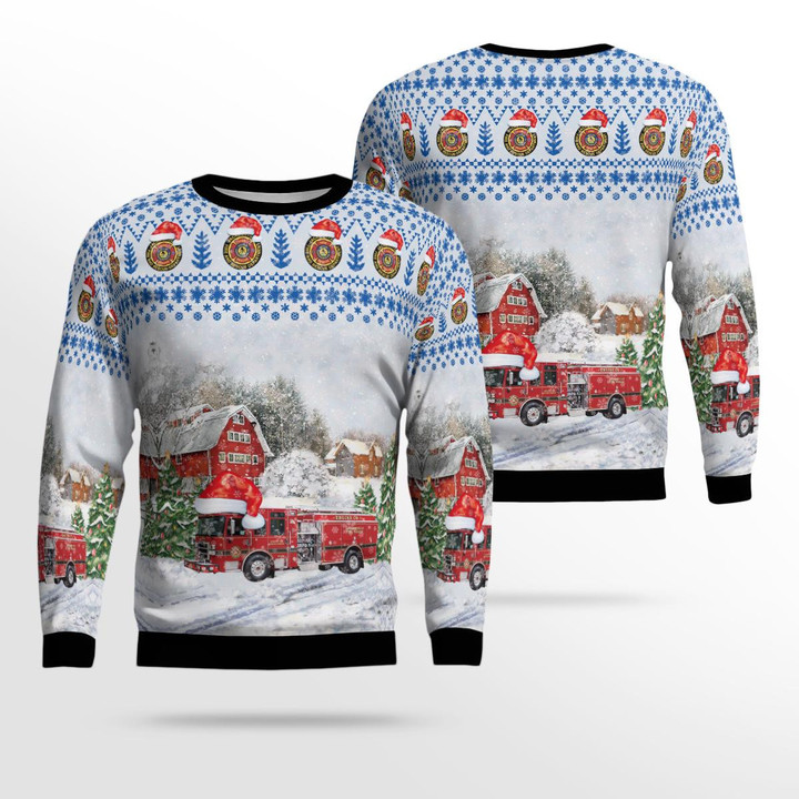 Florida, Jacksonville Fire And Rescue Department Christmas Ugly Sweater 3D TRQD1711BC06