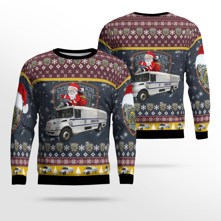 New York City Department Of Correction Christmas Ugly Sweater 3D DLTT1211BC05