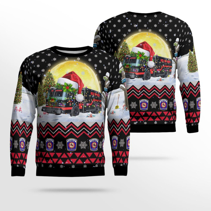 Delhi Fire Department Christmas AOP Ugly Sweater NLMP1111BC07