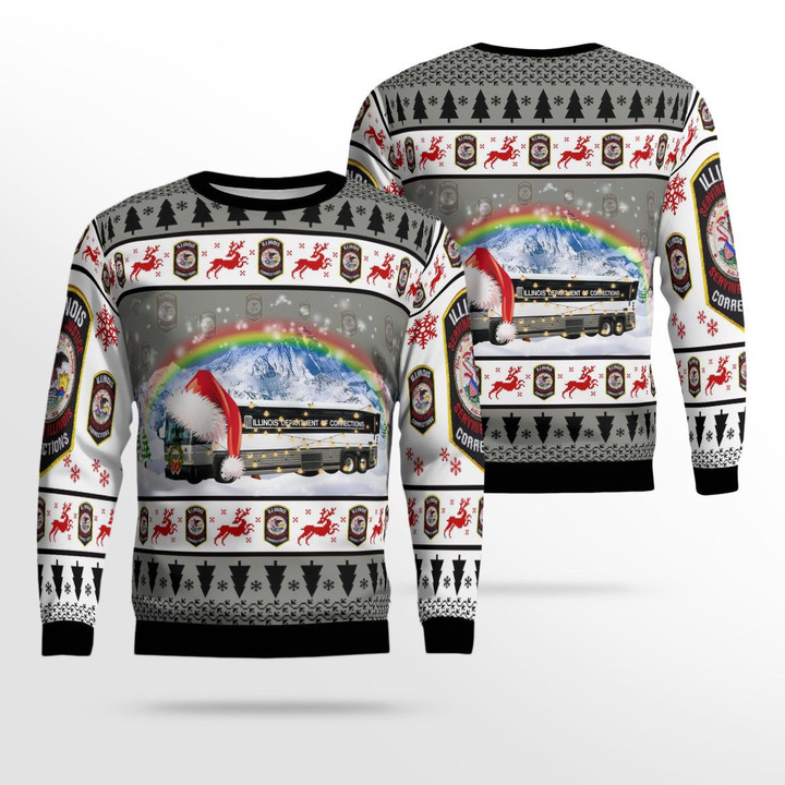 Illinois Department Of Corrections Christmas Ugly Sweater 3D DLTT1011BC07