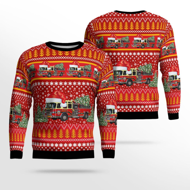 Shippensburg, Pennsylvania, Vigilant Hose Company #1 Christmas Ugly Sweater 3D TRQD0911BC05