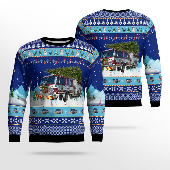 Polk County Fire Rescue Christmas AOP Ugly Sweater NLMP1210BC07