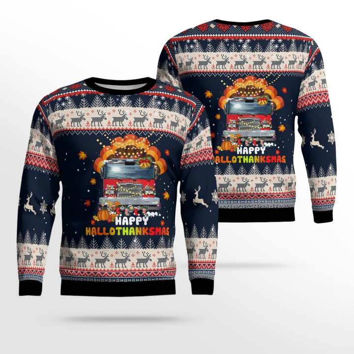 Citrus County Fire Rescue Christmas AOP Ugly Sweater NLSI0610BC09