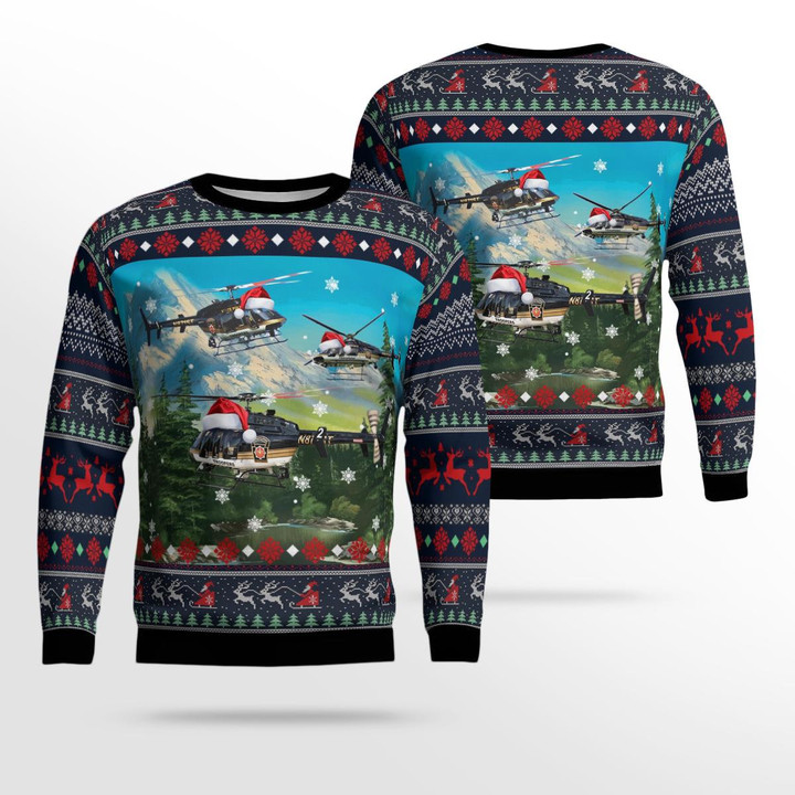 Pennsylvania State Police Bell 407GX Christmas 3D Ugly Sweater NLSI0510BC15