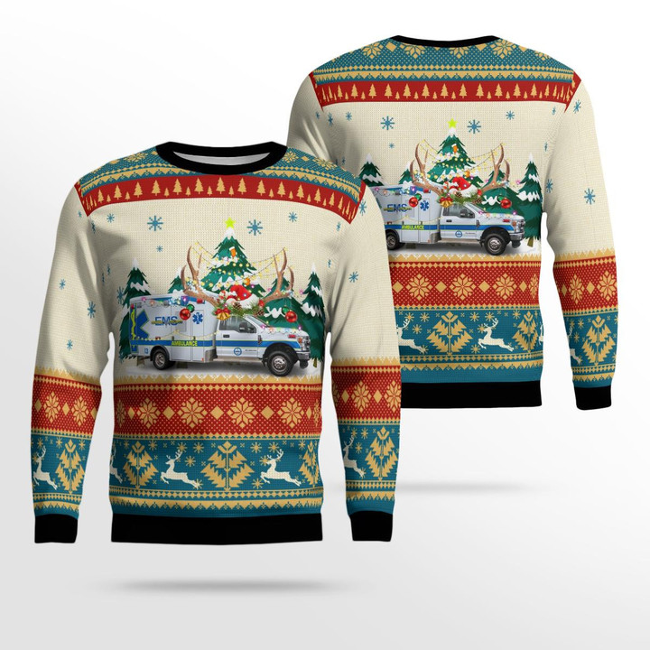 Sumner County EMS Christmas AOP Ugly Sweater NLSI0510BC12