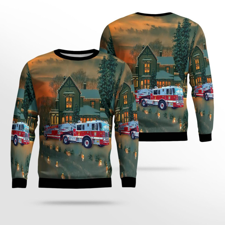 Washington DC Fire And EMS Christmas AOP Ugly Sweater BBTT3009BC10