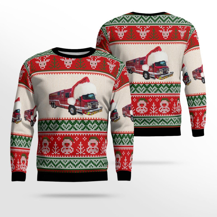 Texas Dallas Fire Station 19 AOP Ugly Sweater BBTT2909BC11