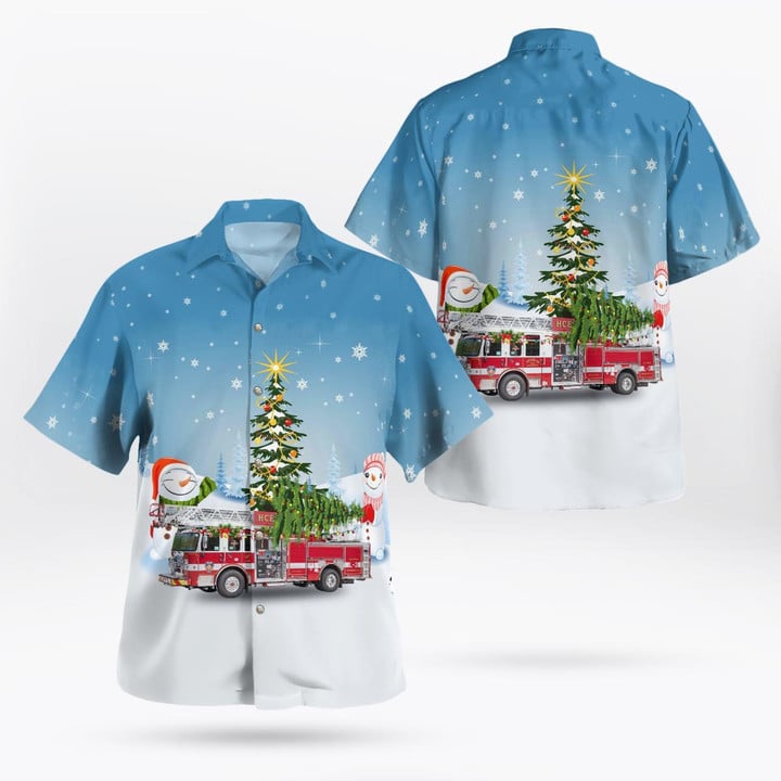 Katy, Texas, Harris County ESD No.48 Christmas Hawaiian Shirt DLHH1211BG09